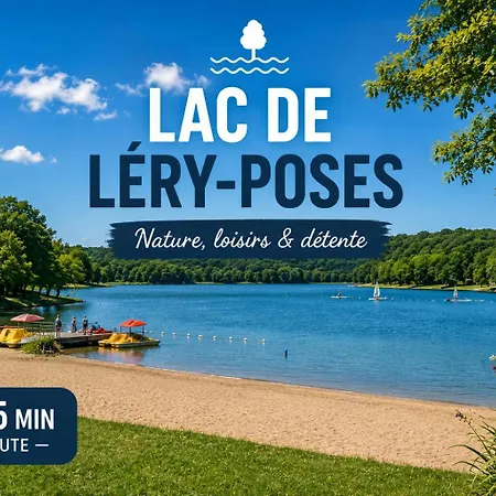 Le Clos Du Centre Du Neubourg, Très Proche Du Golf&château Du Champ De Bataille Le Neubourg